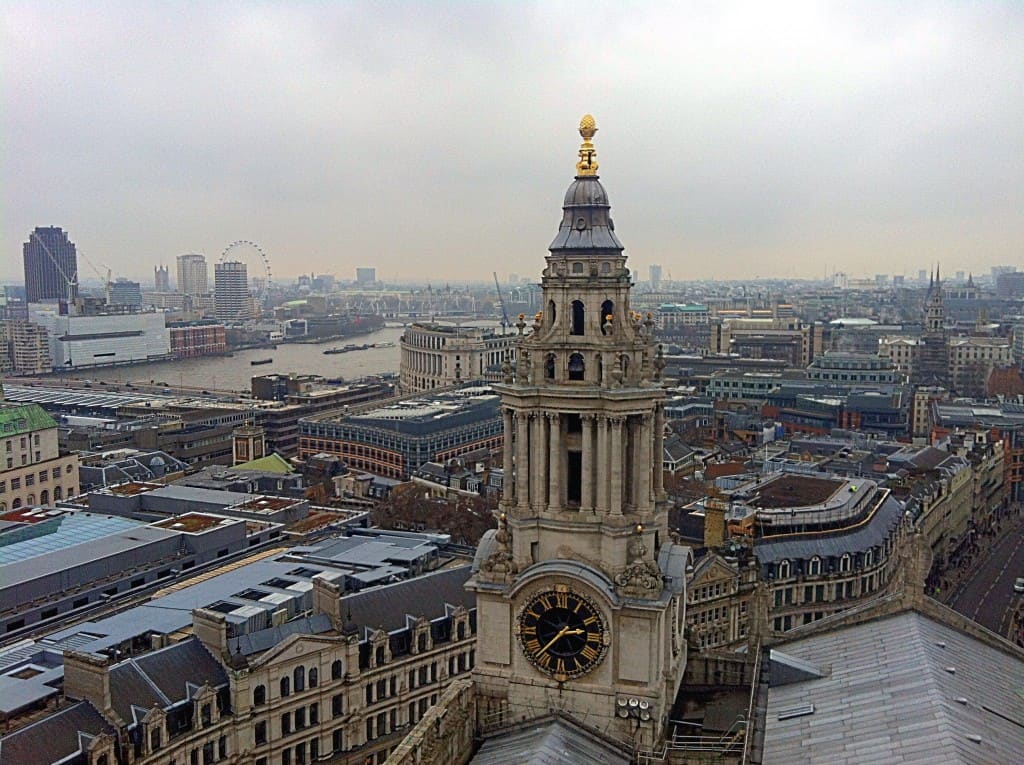 View from St Pauls London - London on a budget