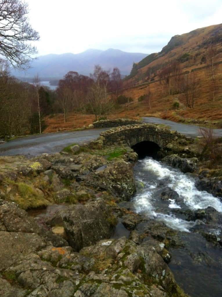 stone bridge lake district winter january