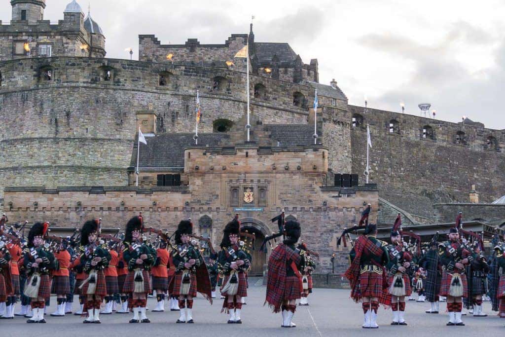 Edinburgh Festivals August - Edinburgh Tattoo bagpipers