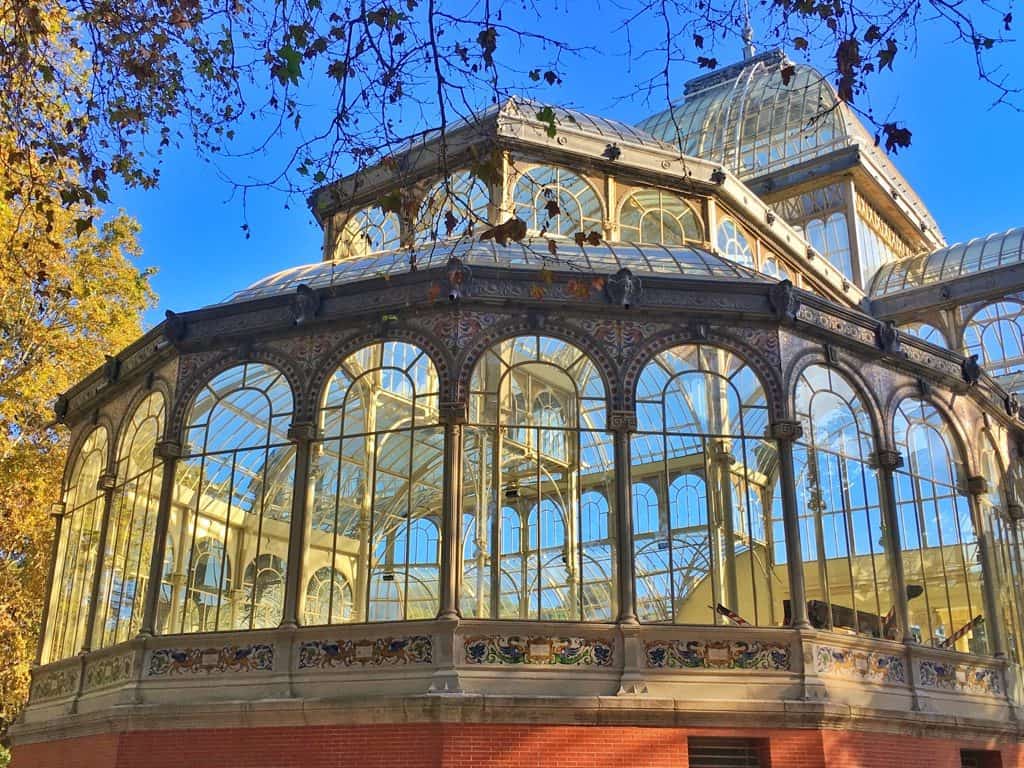 El Retiro Glass Palace Madrid Spain Autumn