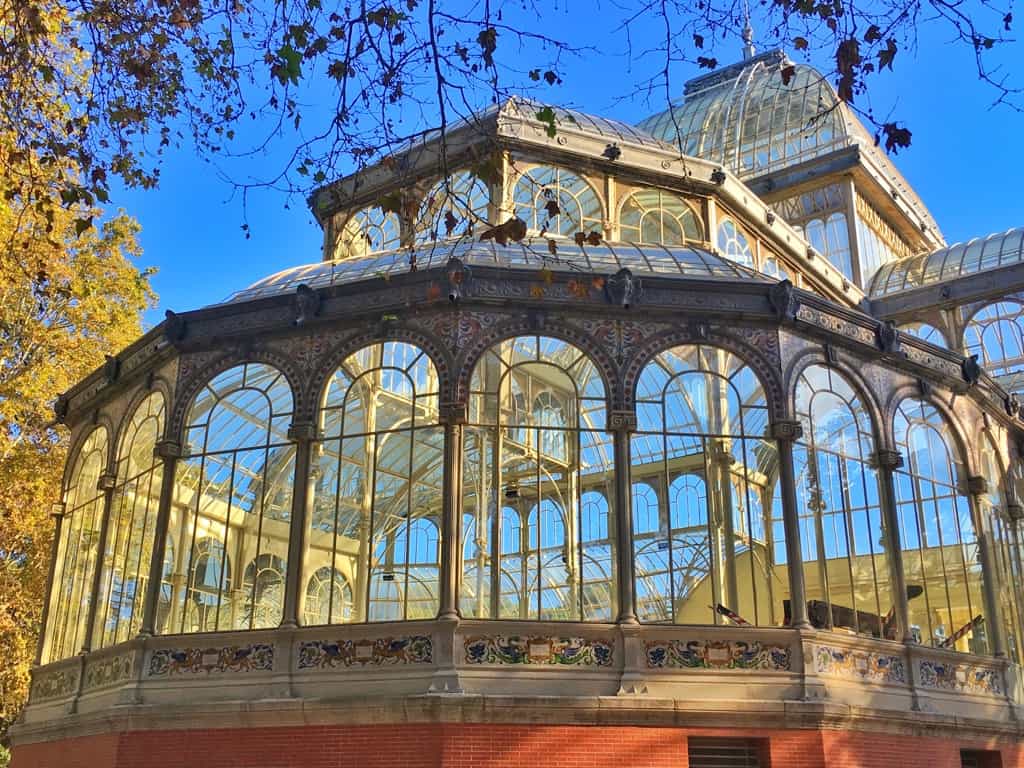 Glasshouse in Madrid - Spain in winter