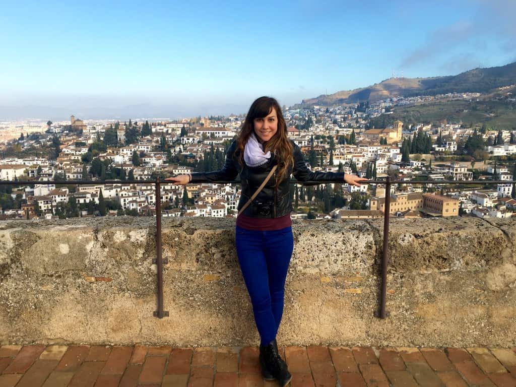 Granada Spain in winter - view from Alhambra