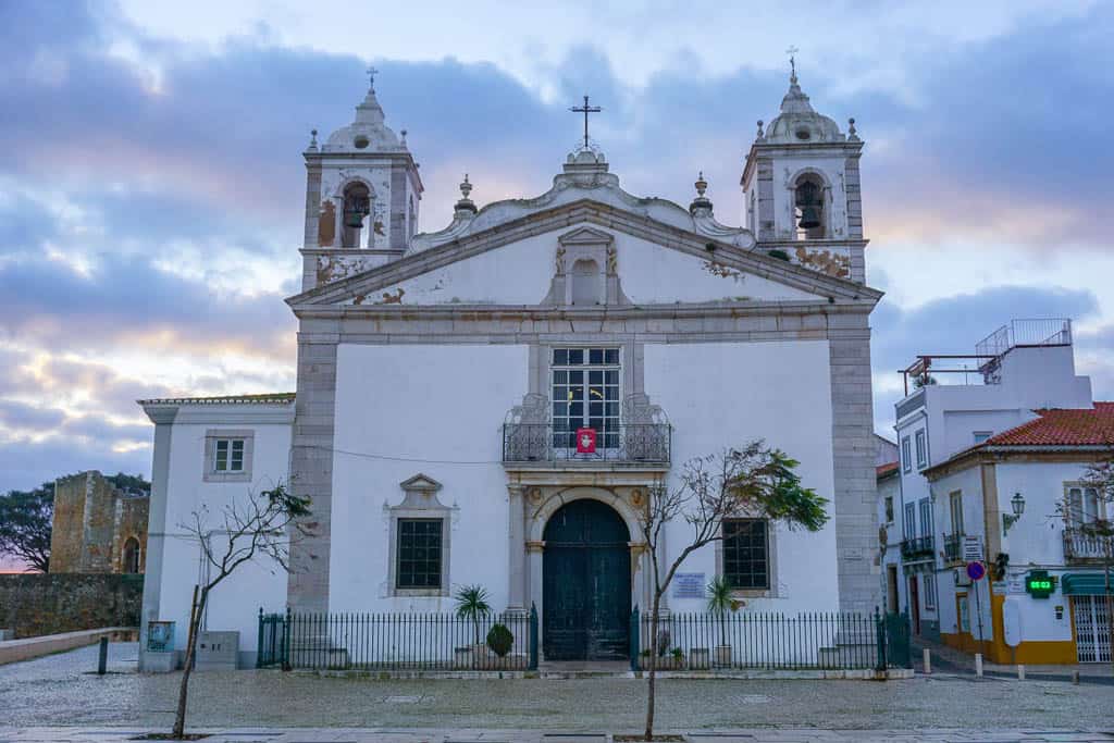 Church in Lagos, Algarve in winter