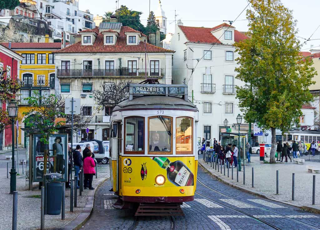 Tram in Lisbon Alfama