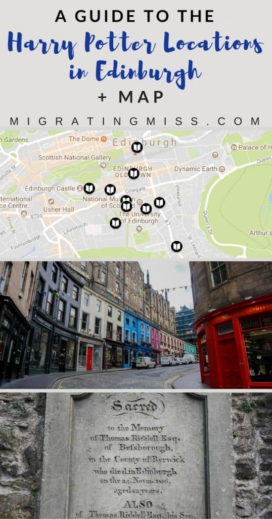 edinburgh harry potter walking tour map