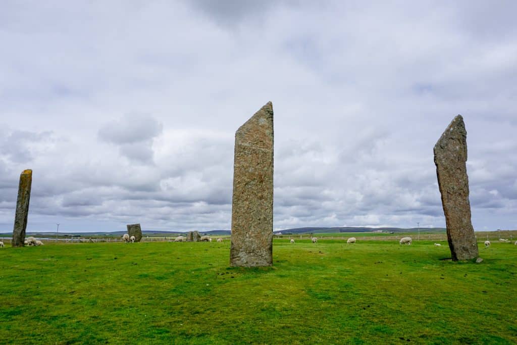 Standing Stones of Stenness, historical sites in Orkney, Scotland