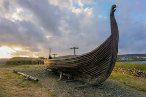 Viking Boat on Unst, Shetland