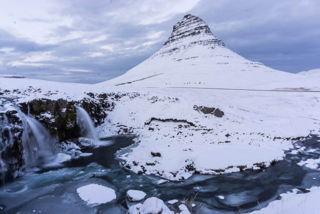 Kirkjufell in winter