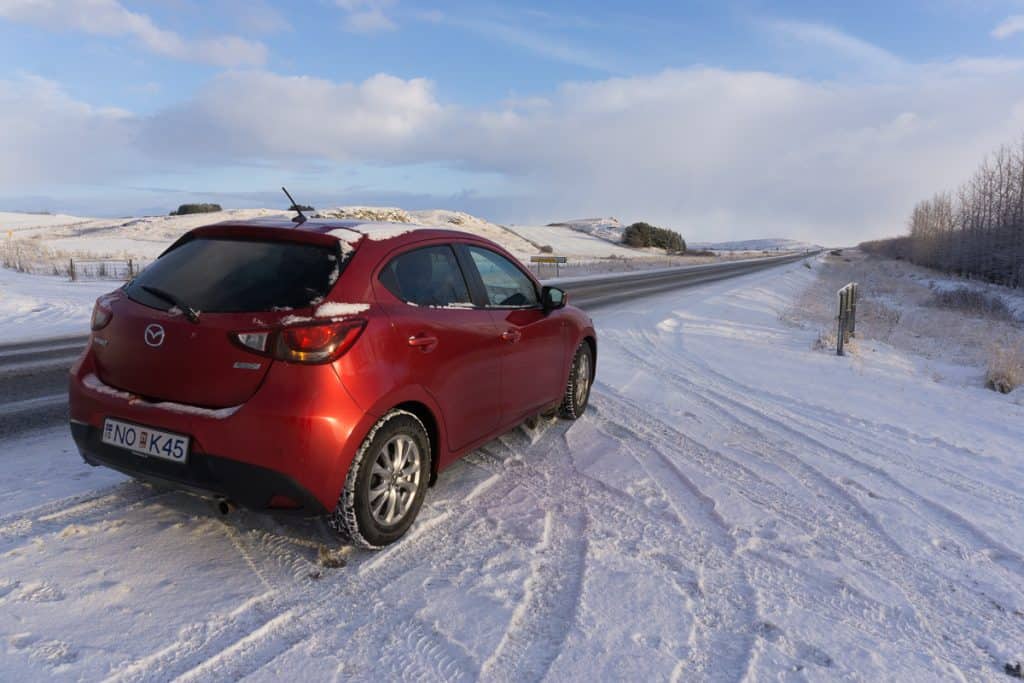 Driving in Iceland in winter