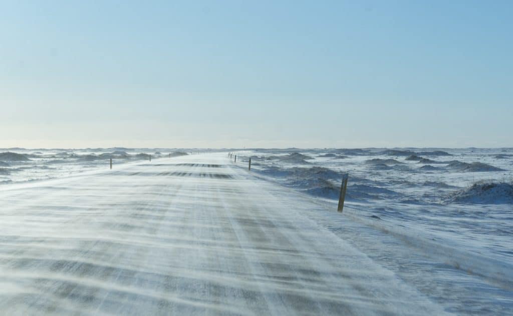 Driving in Iceland in winter