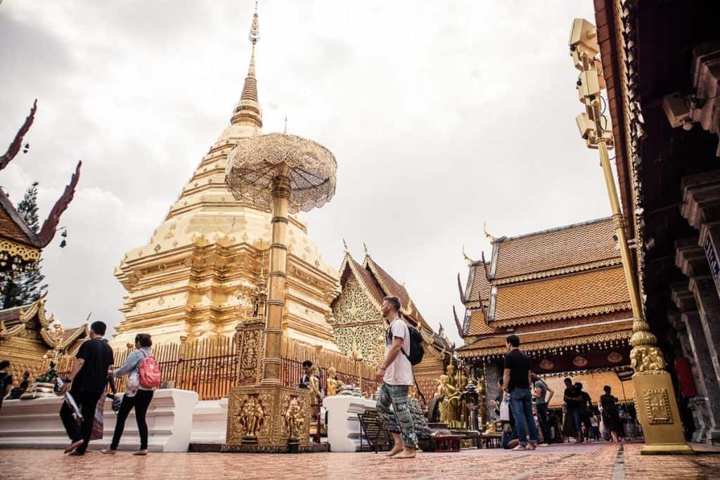 Day 2 - The golden Stupa at Wat Doi Suthep in Chiang Mai