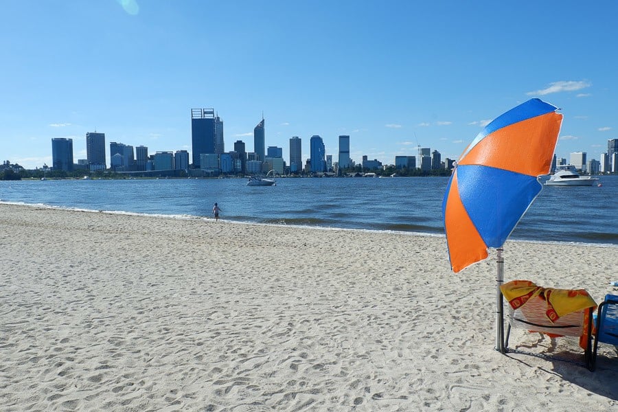 Inner city beach - 3 Days in Perth Itinerary