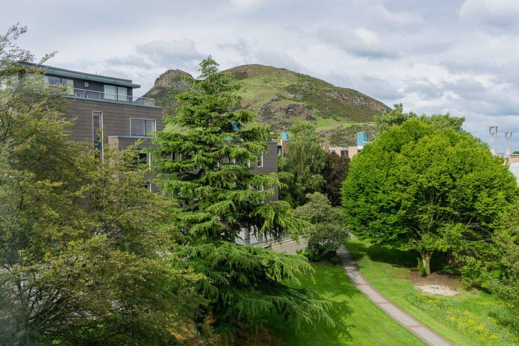 Salisbury Green Hotel & View - View of Arthur's Seat from the Window