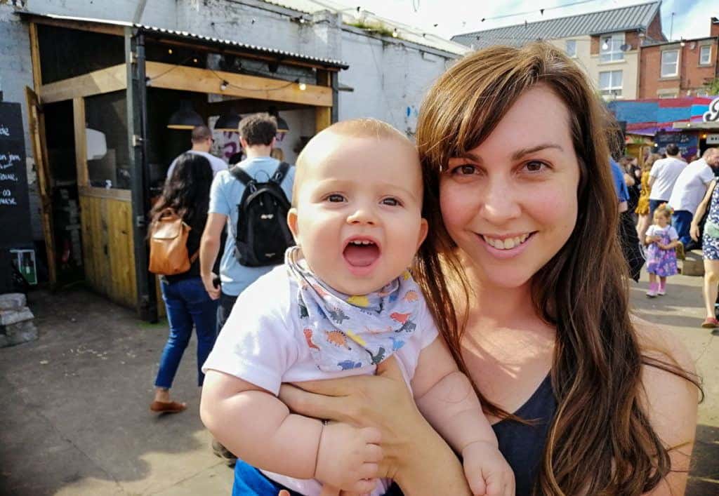 Baby and Mum at The Pitt Street Food Market Edinburgh