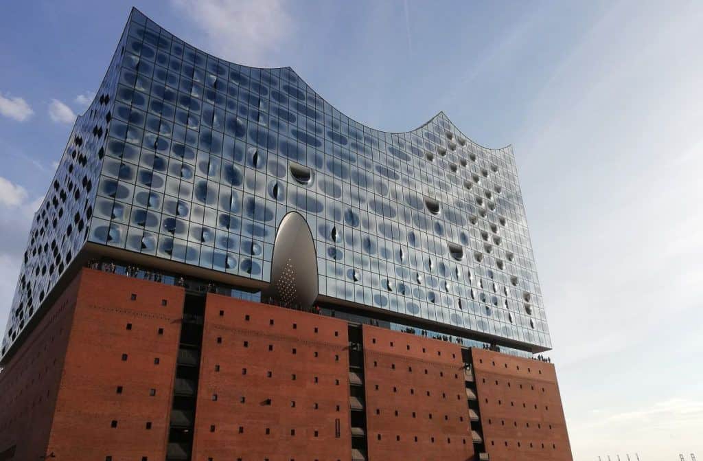 Babymoon in Europe - Hamburg - Theatre building covered in metal