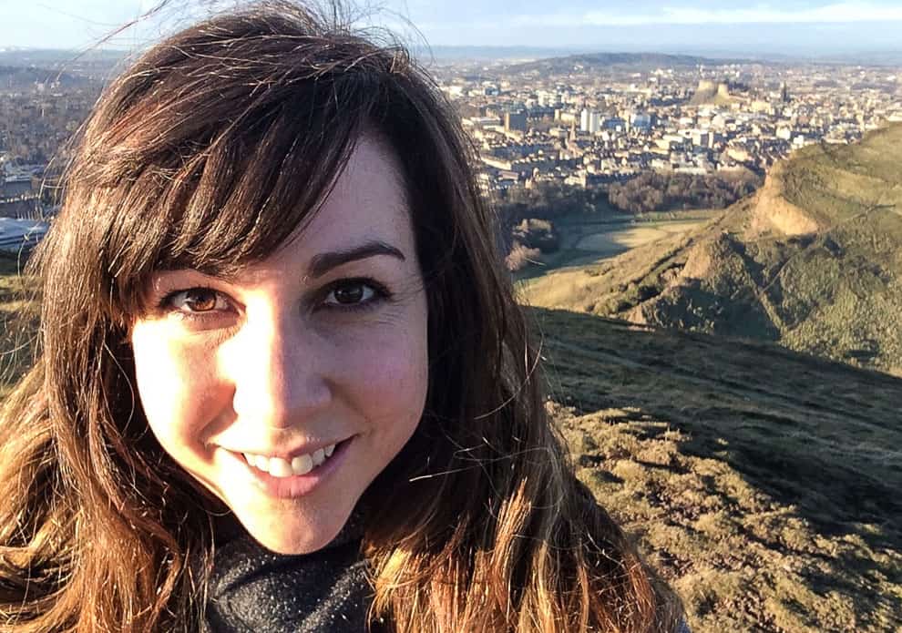 Me with Edinburgh in the background up Arthurs Seat