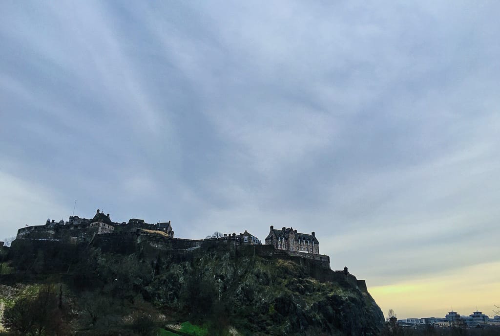 Edinburgh Castle in winter