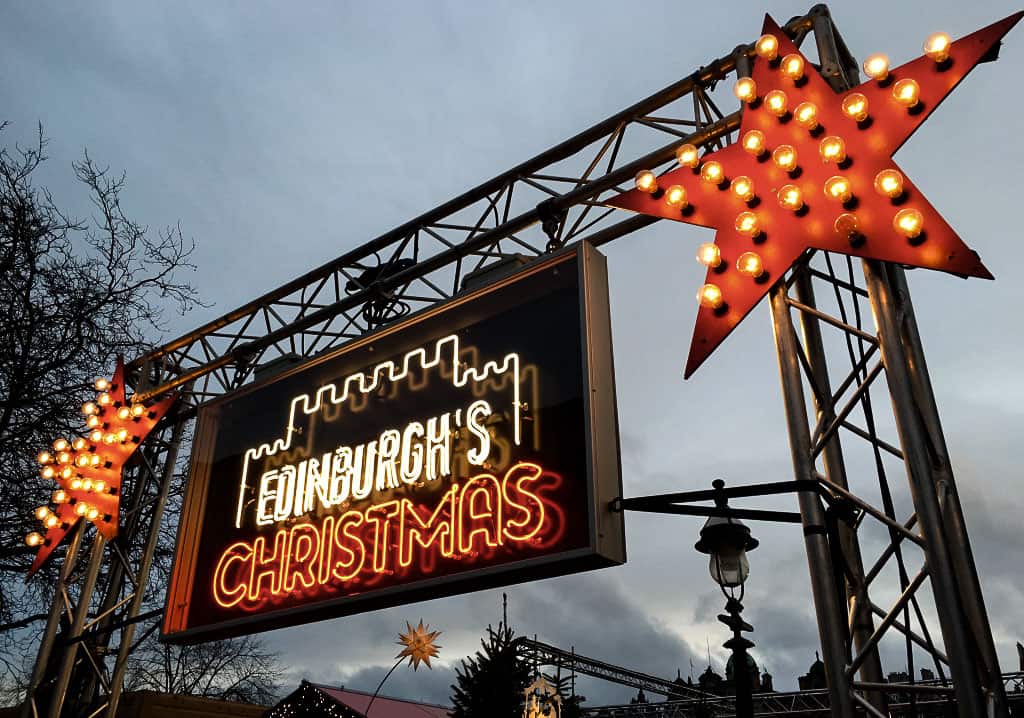 Edinburgh Christmas Markets sign