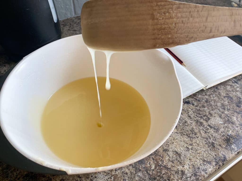 butter, milk, and sugar melted for scottish tablet recipe