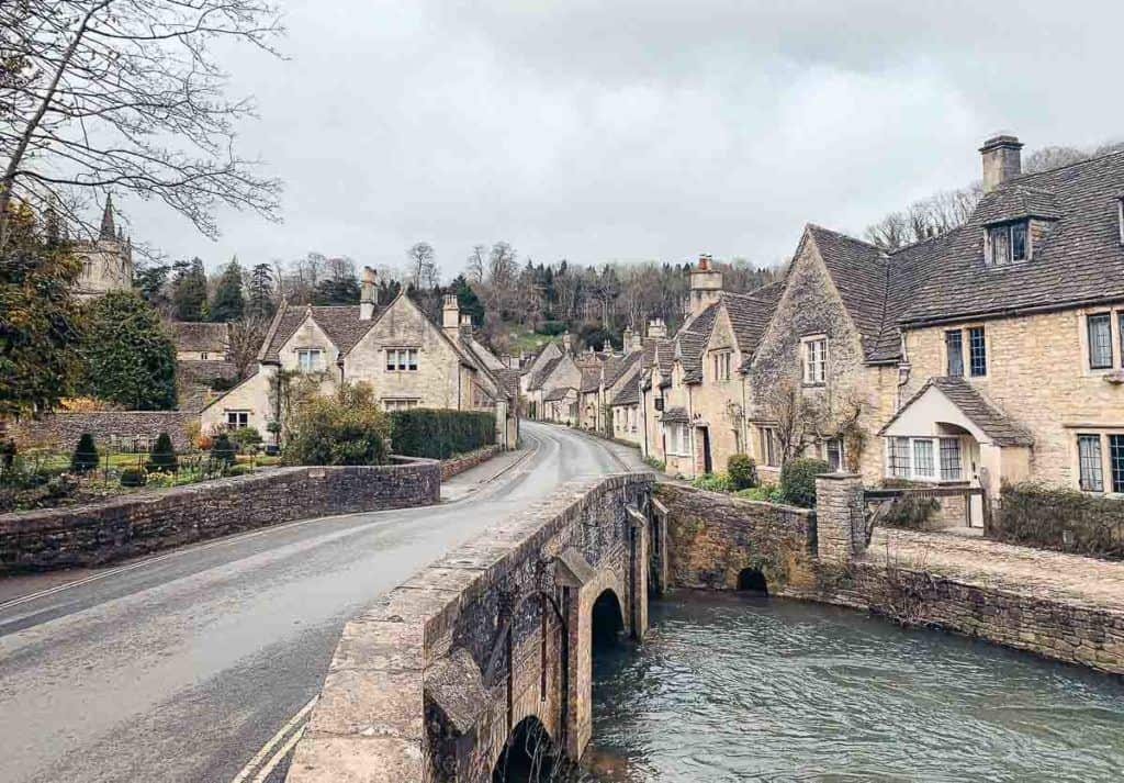 Bridge and Street in the Cotswolds