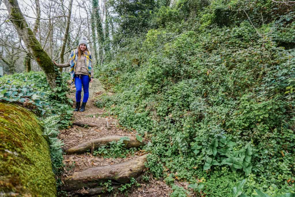 Walking in the forest in Sintra Portugal