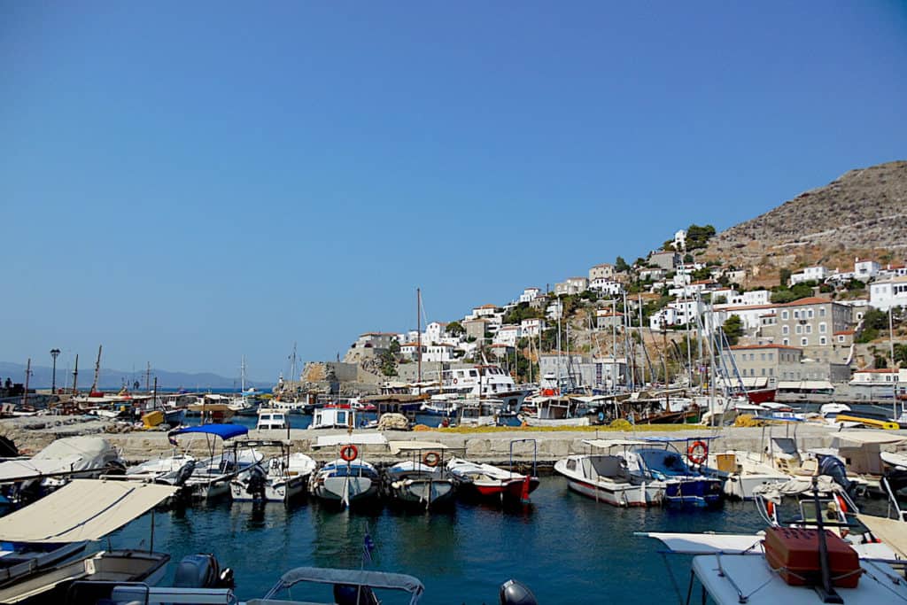 Best Greek Islands for Families - Hydra Harbour