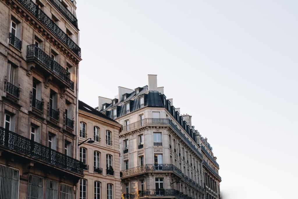 Paris in winter - Apartment buildings