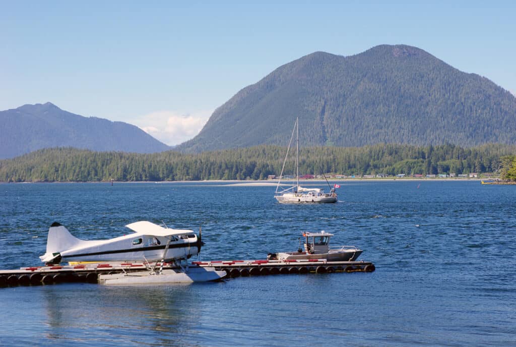 Things to do in Tofino, Vancouver Island - seaplane in the harbour