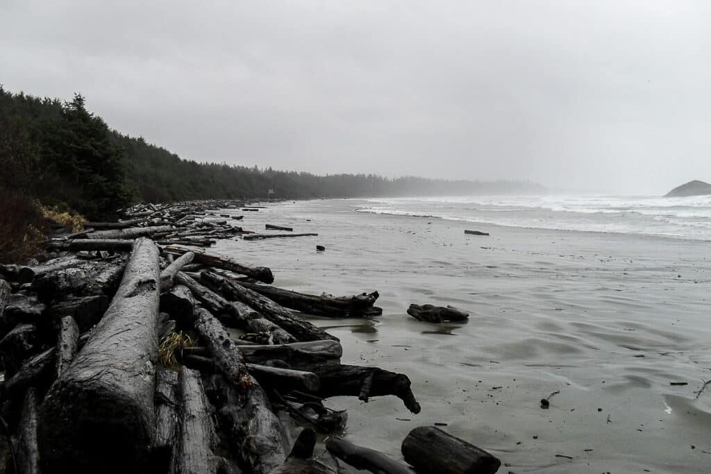 Things to do in Tofino Vancouver Island - stormy beach
